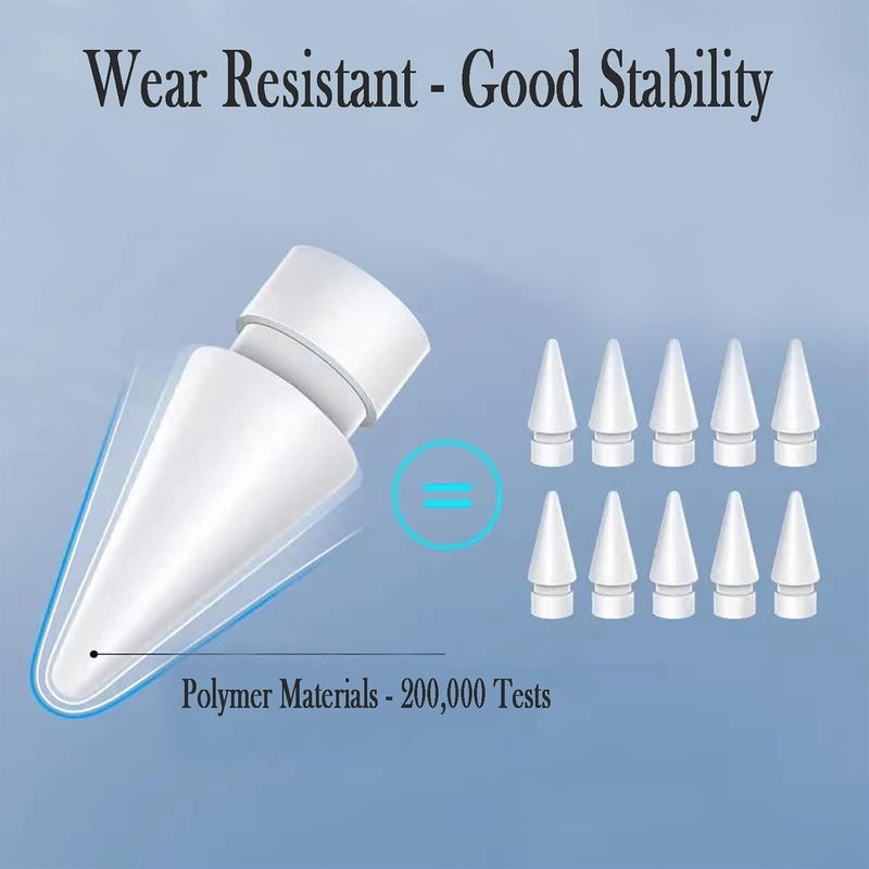 Wilbeva 4 Pack Replacement Tips for Apple Pencil 1/2/Pro Generation, High Sensitivity Replacement Nibs and Precise Control Pen Nibs for iPad Pencil - Image 4